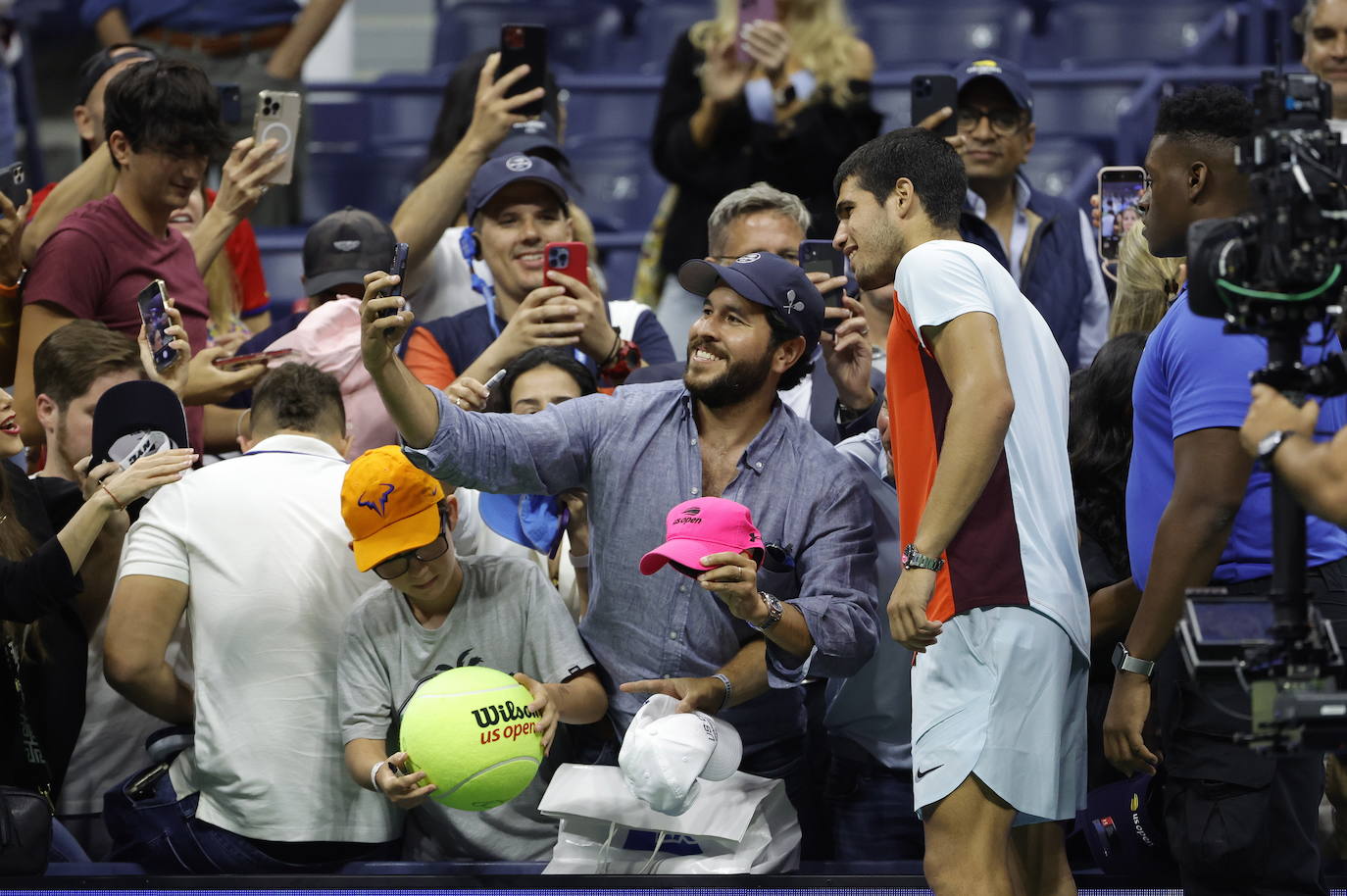 Así celebró el tenista murciano la victoria ante Tiafoe