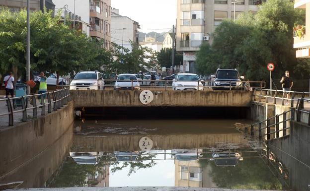 Las fuertes lluvias provocan hoy 123 incidentes en la Región de Murcia