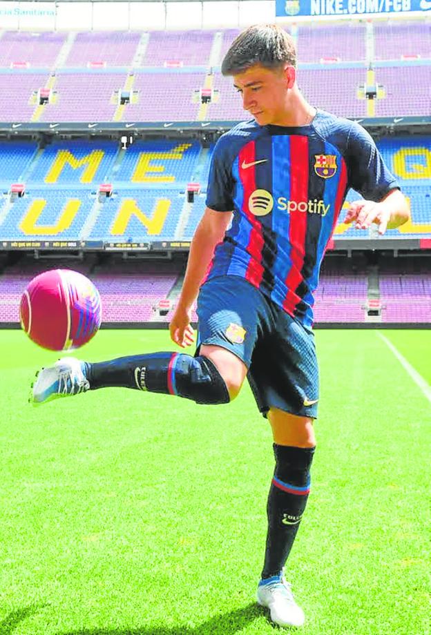 Pablo Torre, el día de su presentación en el Camp Nou. / FC BARCELONA