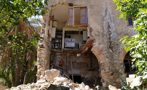 Las lluvias provocan un derrumbe en el eremitorio de La Luz, declarado Bien de Interés Cultural