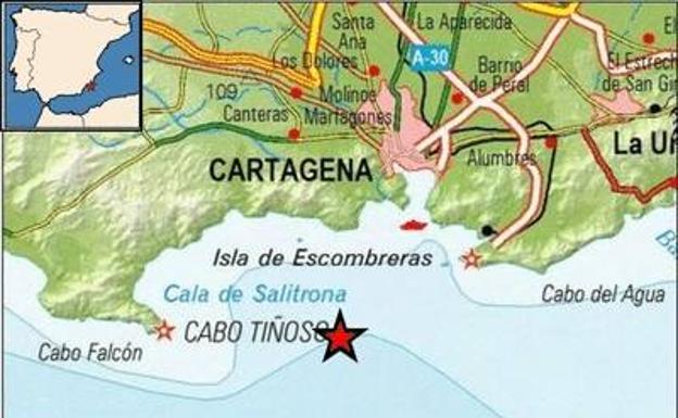 Cartagena registra un terremoto de 2,1 grados