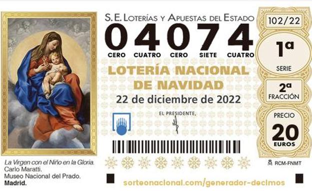 El 04074, segundo premio de la Lotería de Navidad