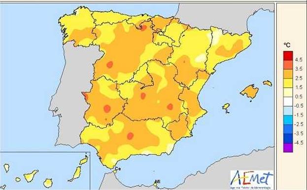 El diciembre más cálido desde 1961 dejó 2,9ºC por encima de lo normal