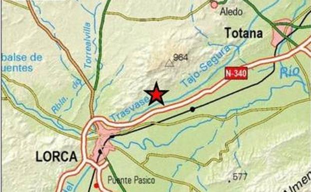 Lorca registra un terremoto de dos grados este jueves