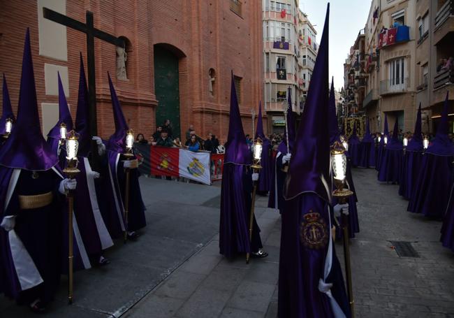 Atardecer morado del Jesús Nazareno en Cartagena