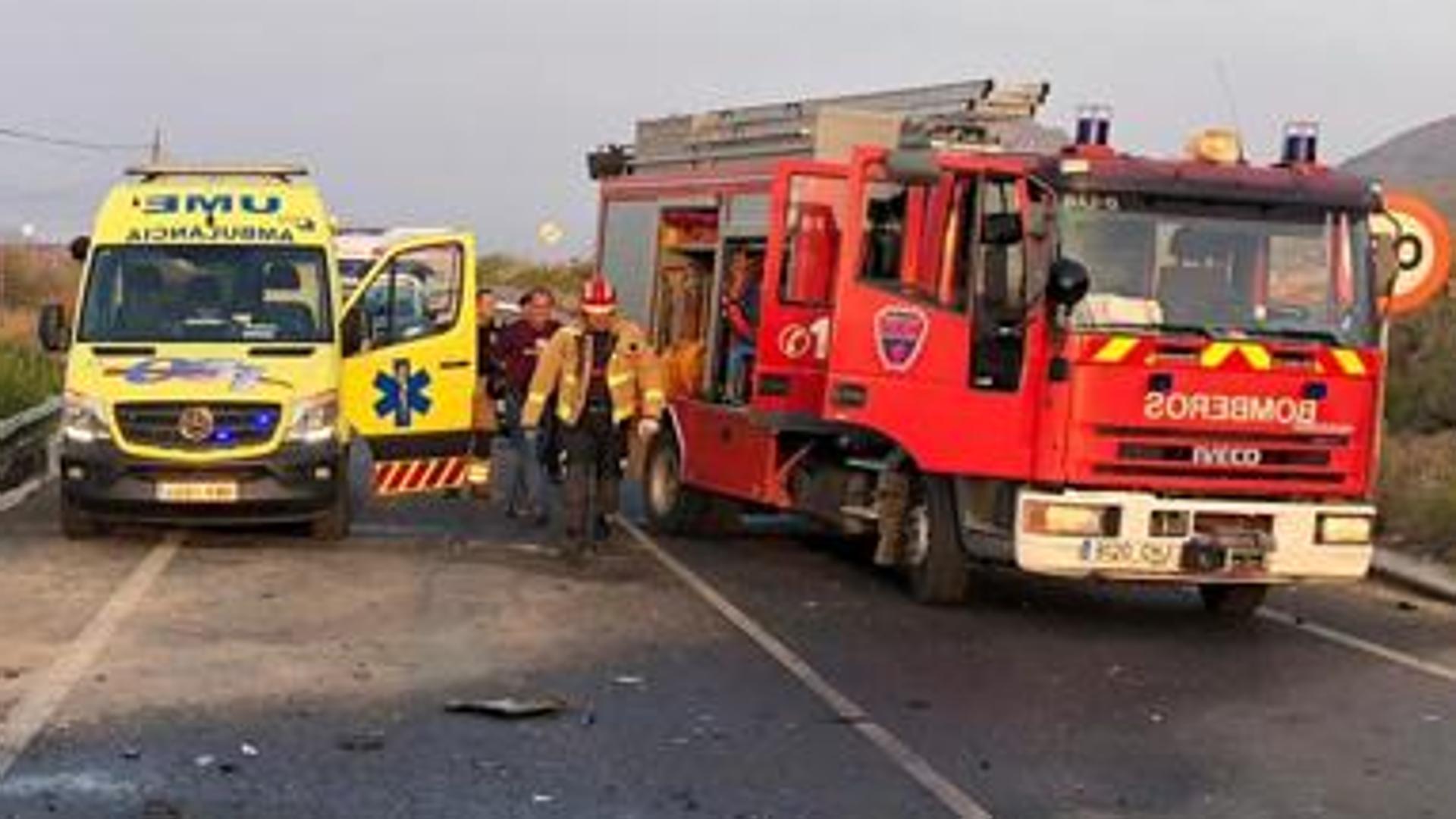 Un fallecido y un herido en un accidente de tráfico en Caravaca