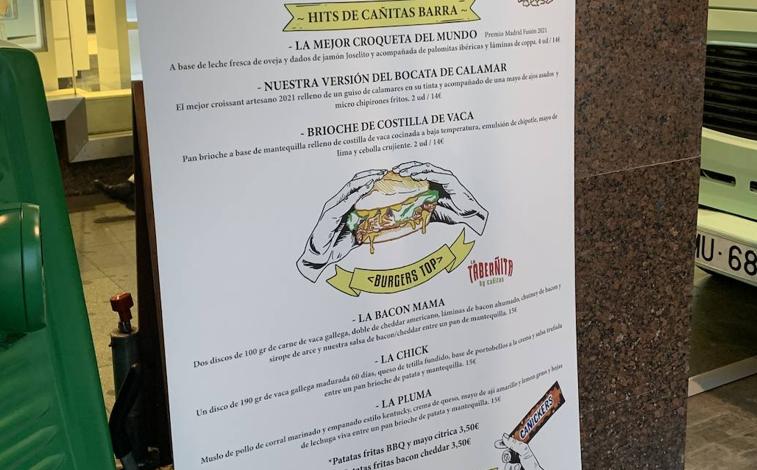 Imagen - Carta del 'food truck' de Cañitas Maite.