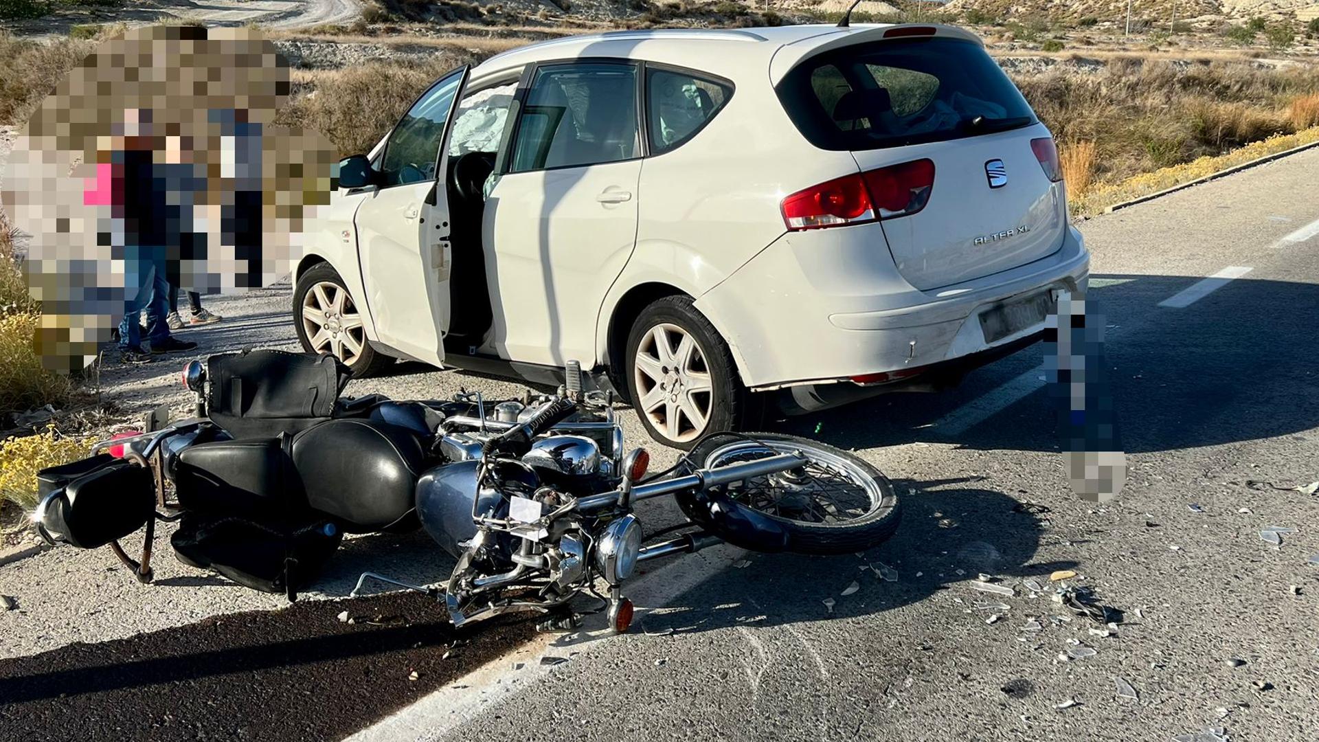 Muere un motorista en un accidente con otro vehículo en Molina de Segura