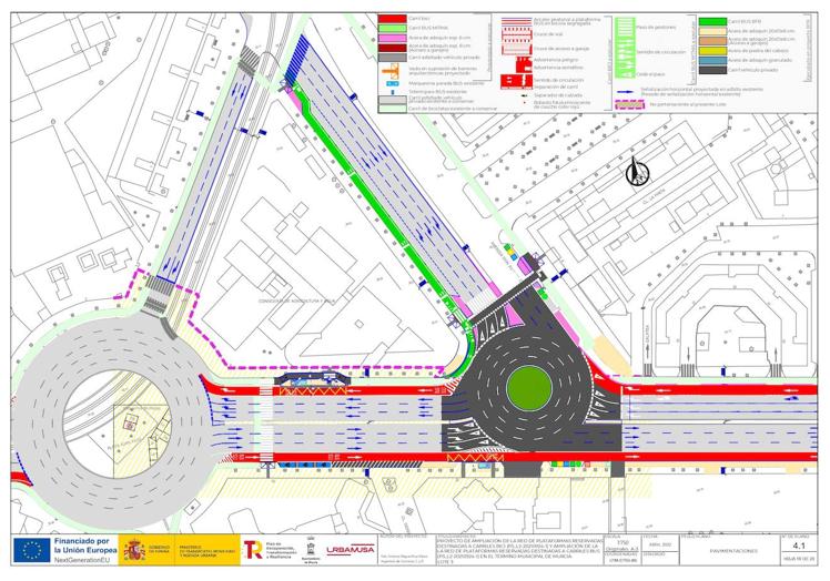 Las obras de movilidad en Murcia se pararán diez días en la avenida de la Constitución