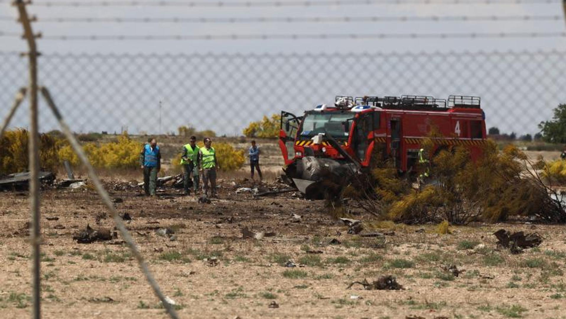 Un F-18 del Ejército del Aire se estrella en la base aérea de Zaragoza