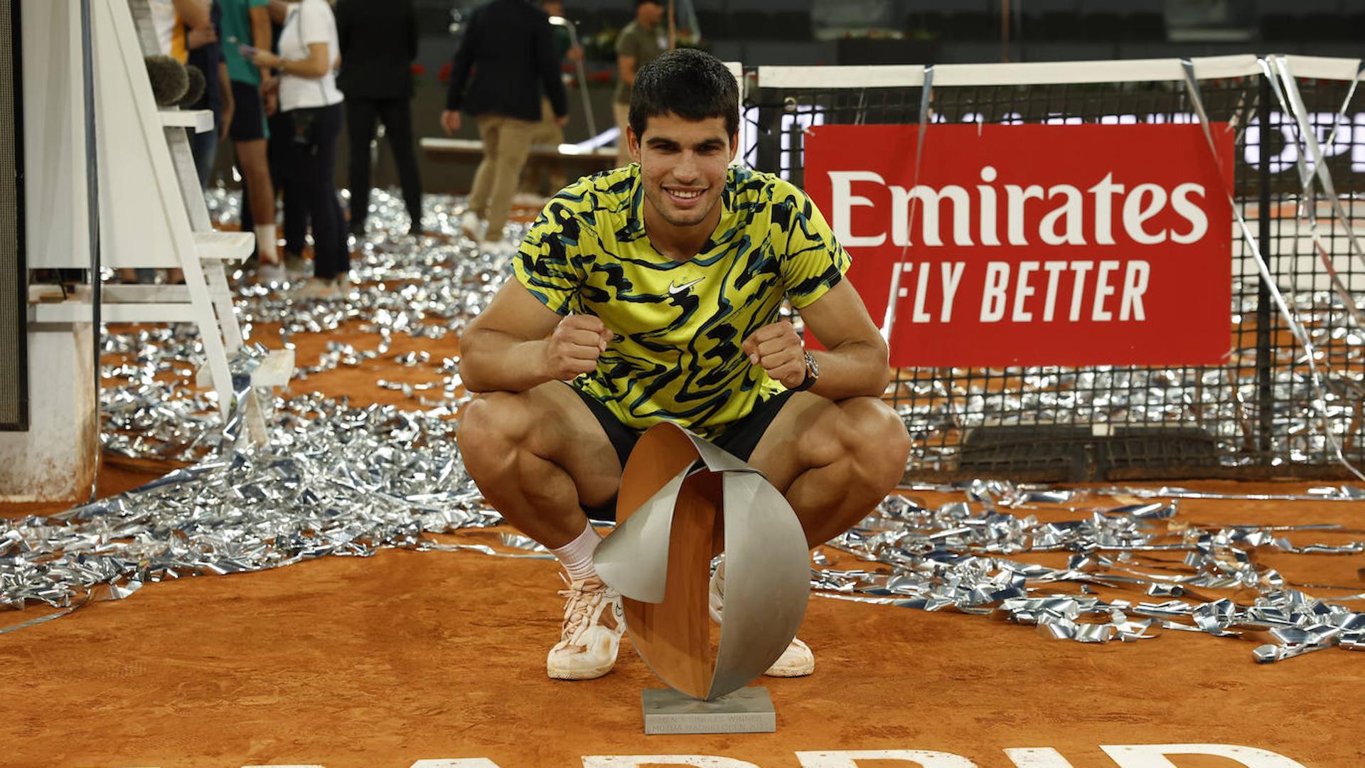 El emotivo homenaje de Carlos Alcaraz a su madre tras ganar el Madrid Open