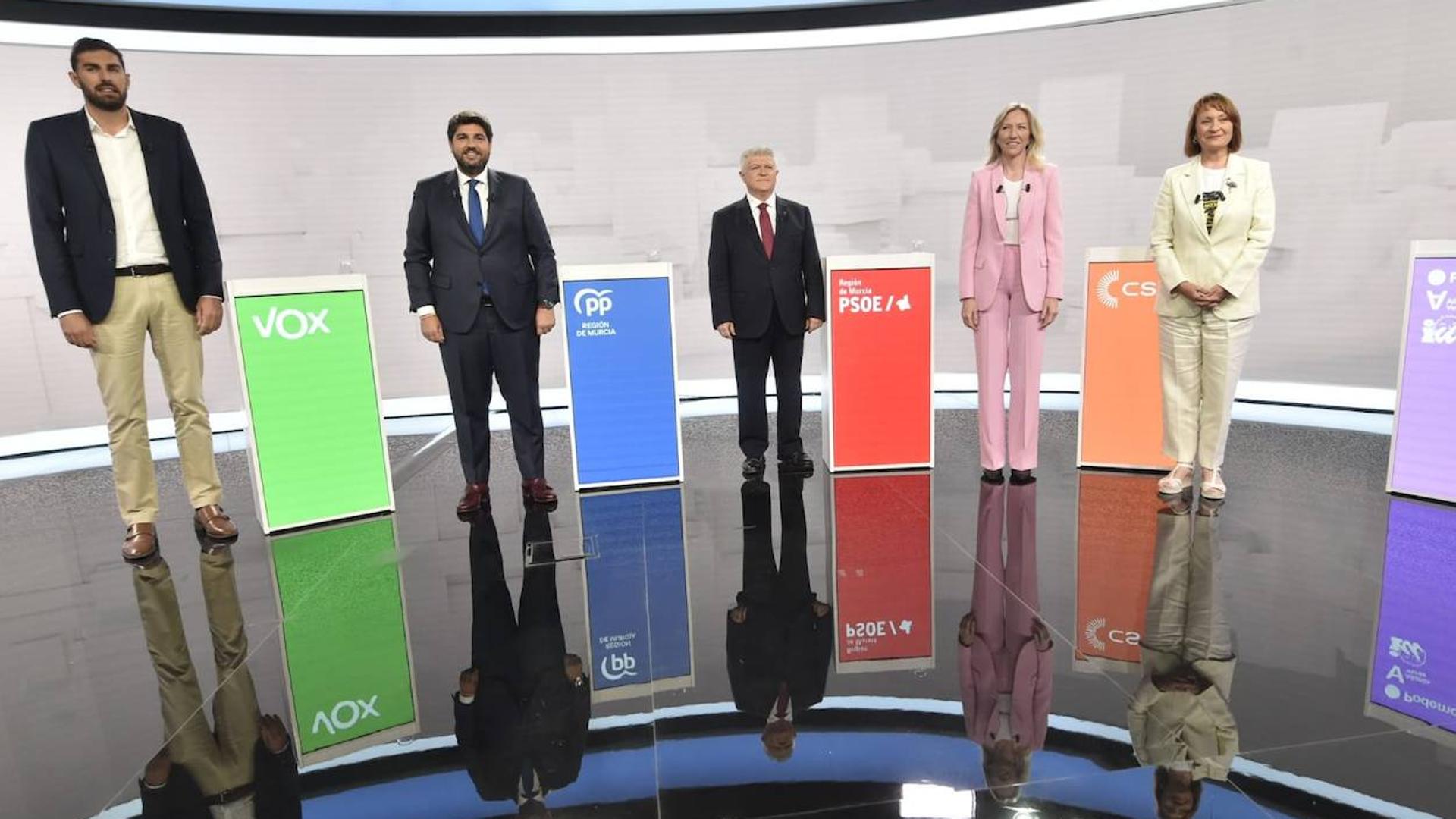 El debate electoral de la Región de Murcia, en directo