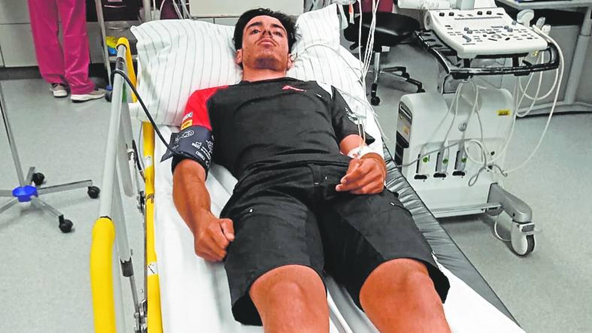 El piloto sanjaviereño Borja Gómez, hospitalizado tras sufrir una caída en Alemania