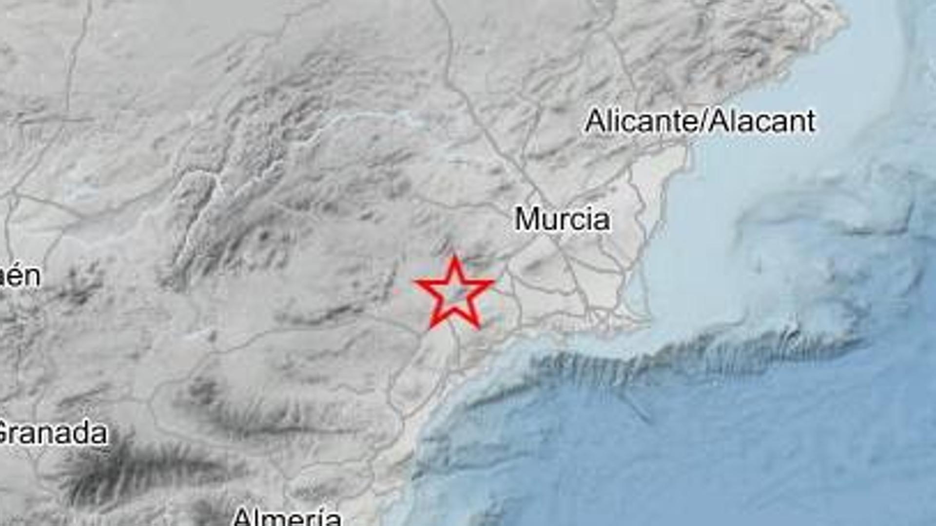 Un seísmo de dos grados se deja sentir en Lorca