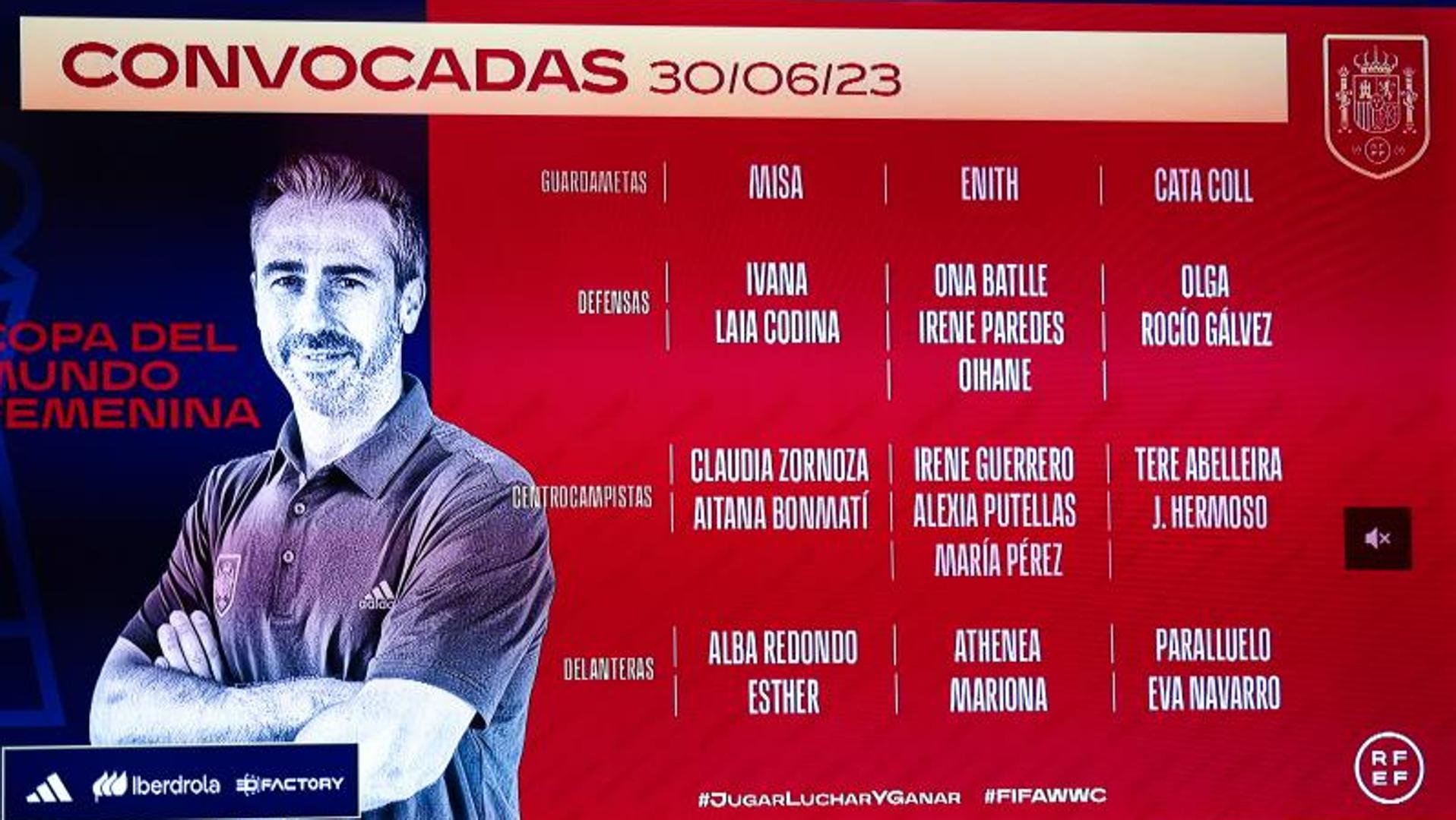 Vilda ya tiene a sus 23 jugadoras para «hacer historia» en el Mundial