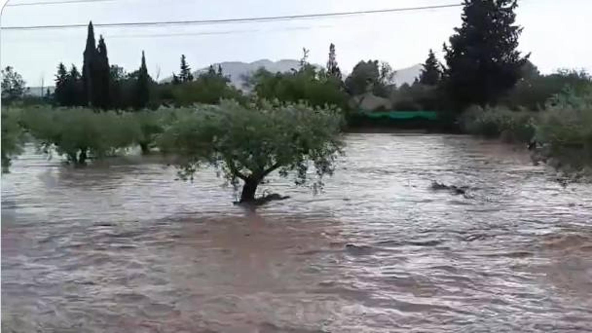 Un tromba de agua provoca inundaciones, cortes de carreteras y desalojos en Yecla