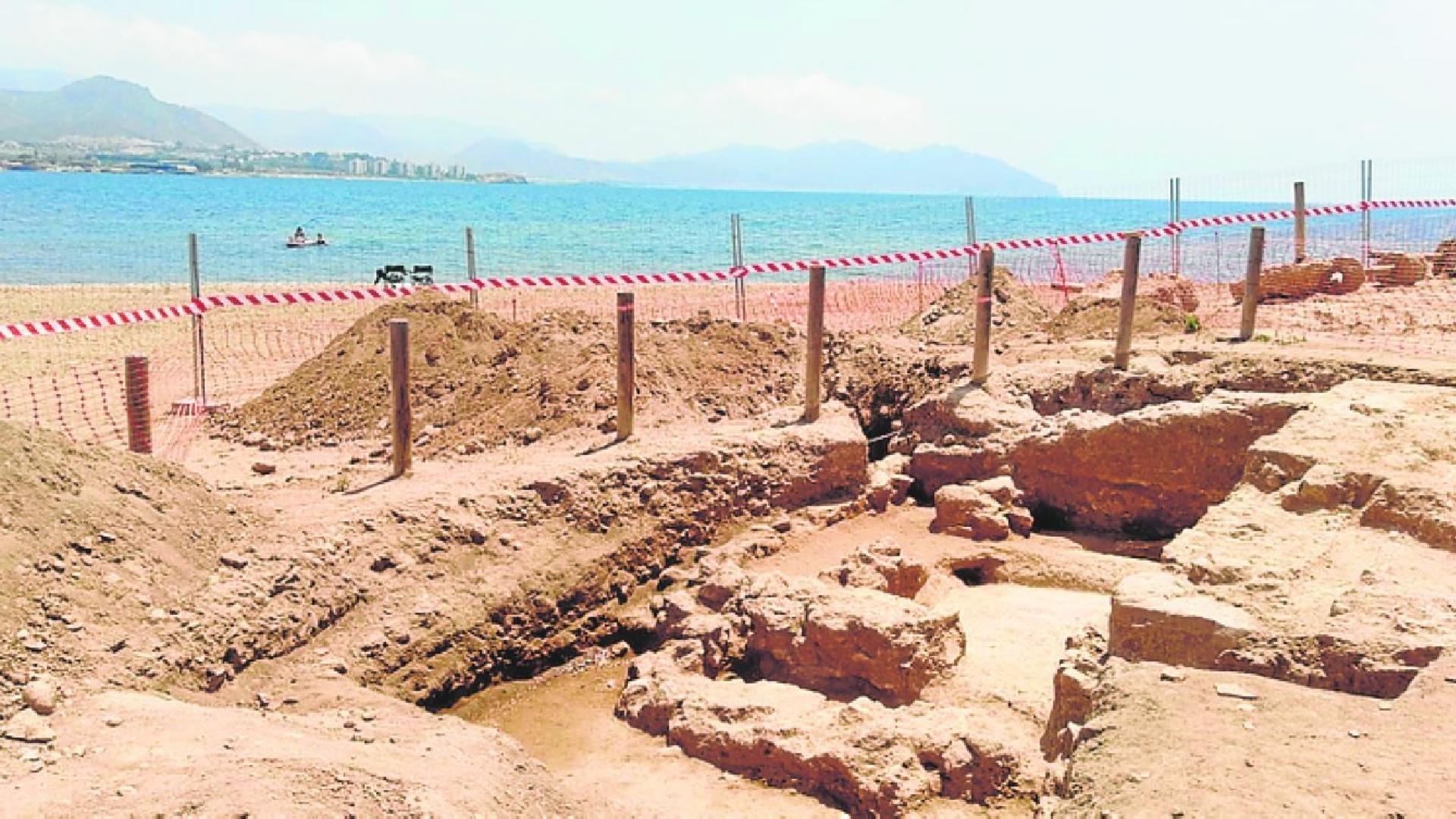 Las obras del Alamillo sacan a la luz más vestigios romanos en Mazarrón