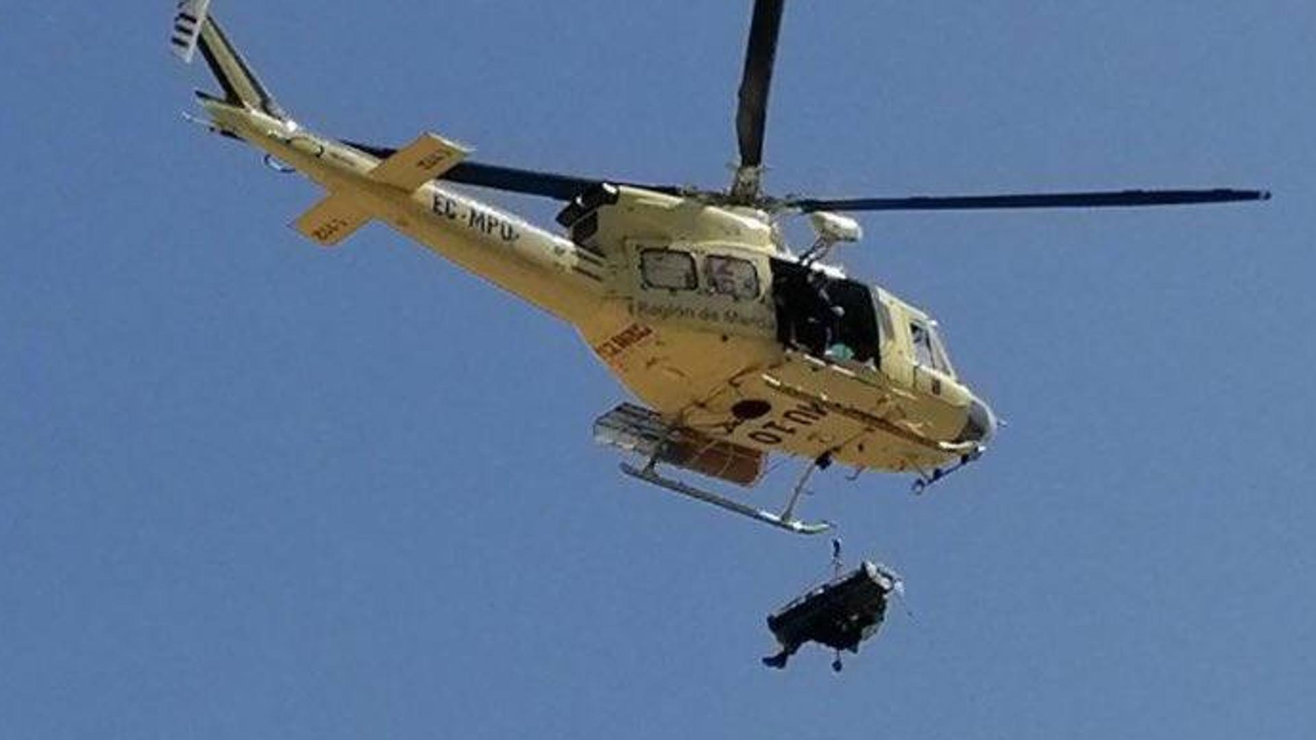 Rescatado en helicóptero un ciclista en Jumilla