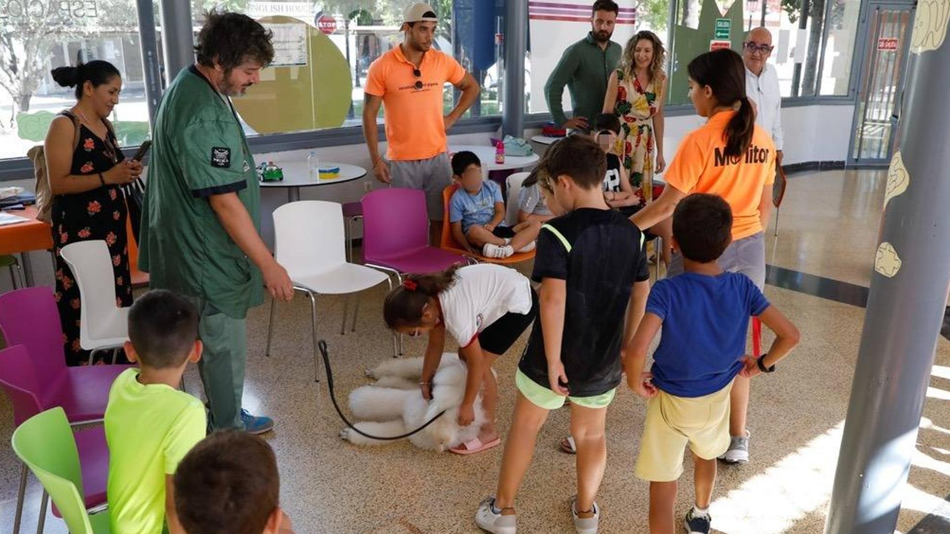 Terapia con perros para menores con necesidades especiales en Lorca