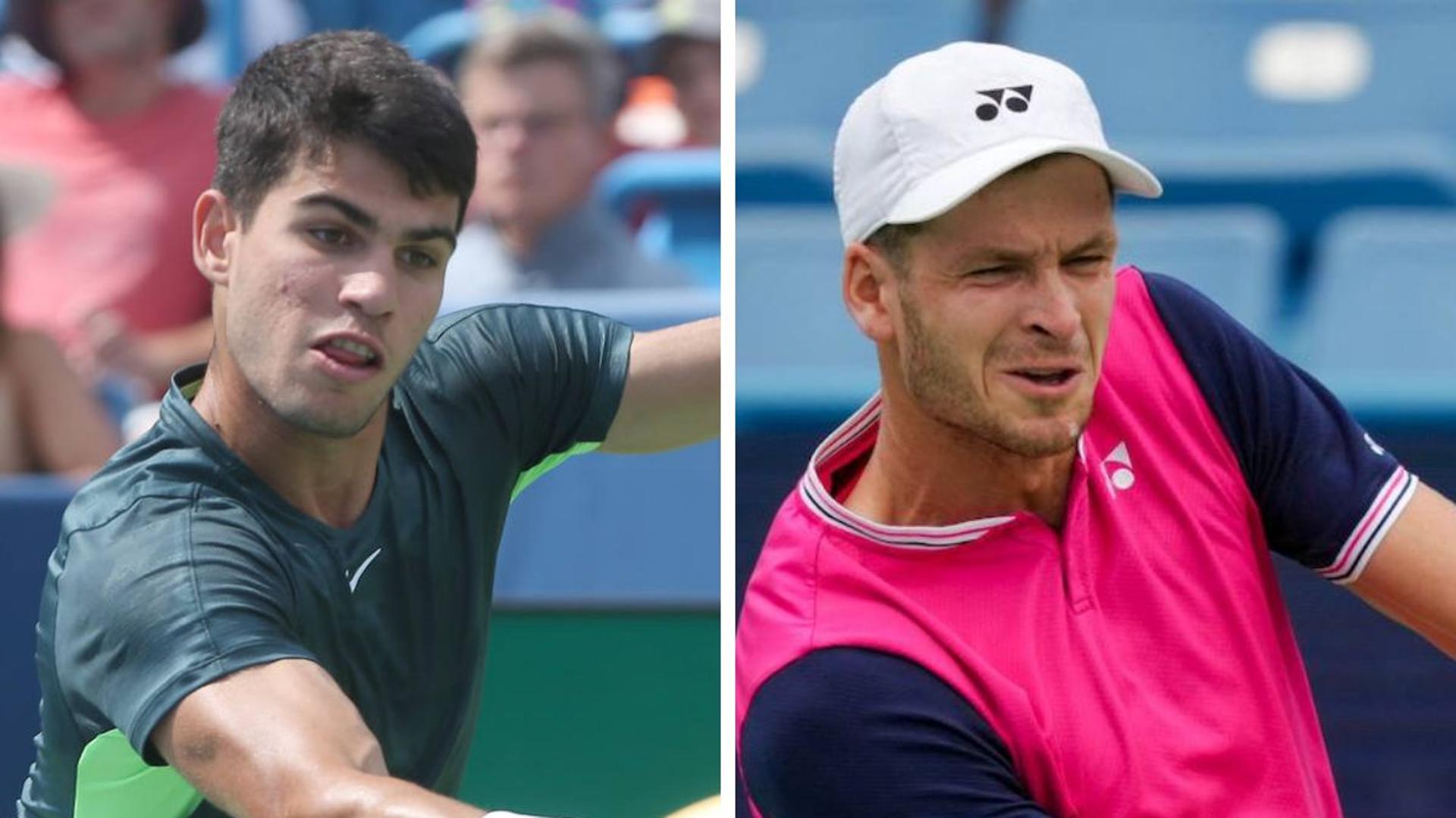 Horario y dónde ver el partido de Carlos Alcaraz en el Masters 1000 de Cincinnati contra Hubert Hurkacz