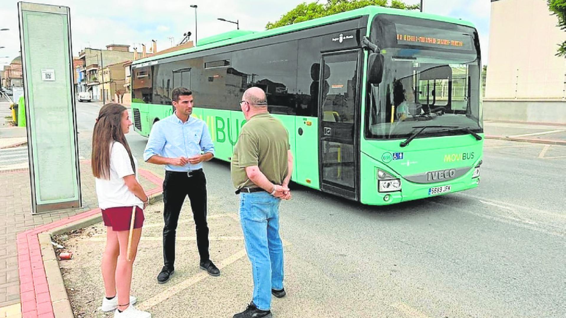 Un nuevo bono permitirá a los estudiantes de Alguazas viajar gratis en los autobuses urbanos