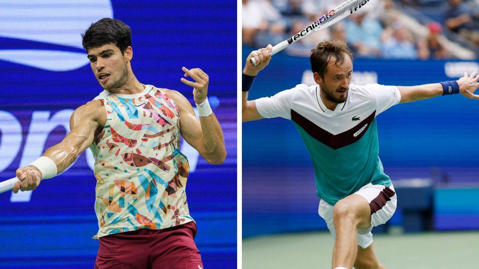 Horario y dónde ver la semifinal entre Carlos Alcaraz en el US Open contra Daniil Medvédev