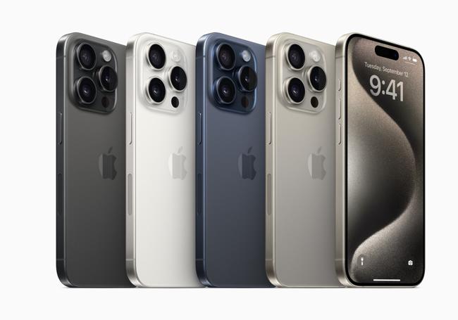 Así son los nuevos iPhone 15 de Apple: cargador USB-C, nuevas cámaras y titanio