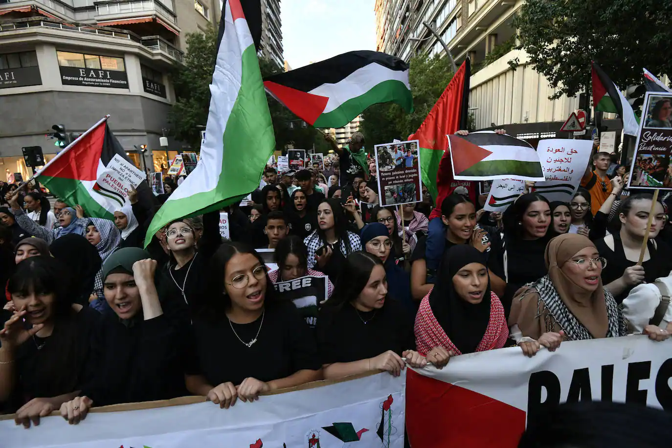 Protesta «en defensa del pueblo palestino»