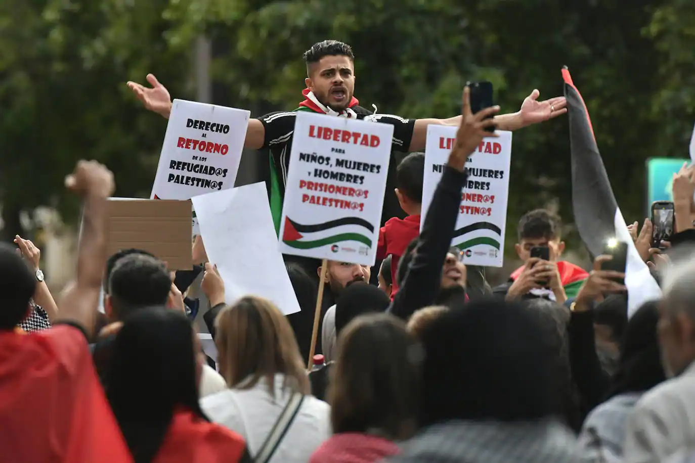 Protesta «en defensa del pueblo palestino»