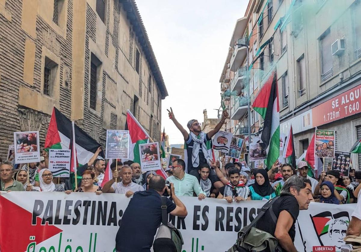 Manifestación «en defensa del pueblo palestino» y contra Israel en Murcia