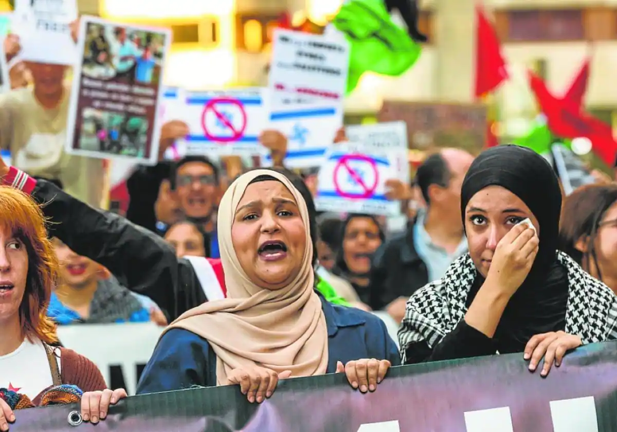 Manifestación en Murcia en defensa de Palestina