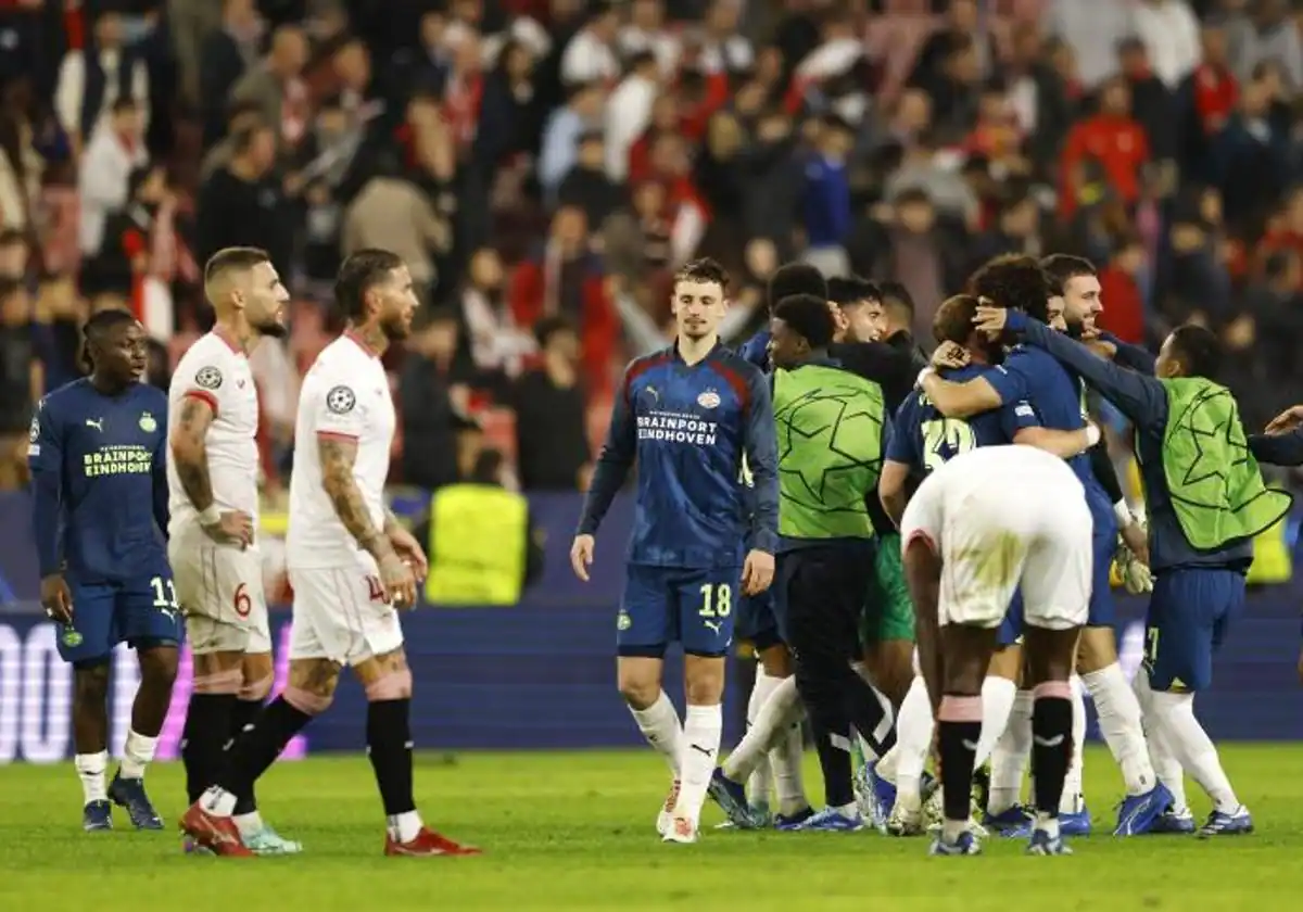 El Sevilla, del sueño al KO en la Champions en media hora