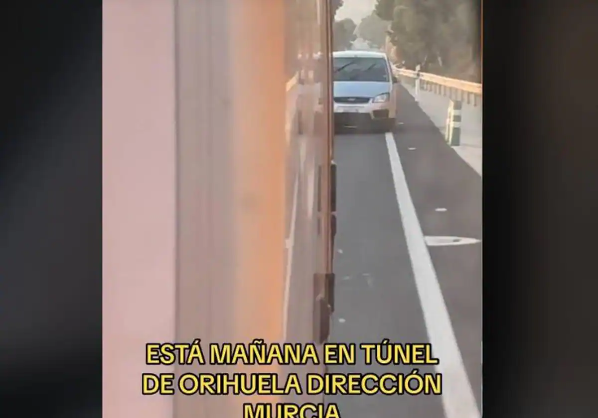 El temerario comportamiento de un conductor mientras circulaba por la N-340 a su paso por Orihuela