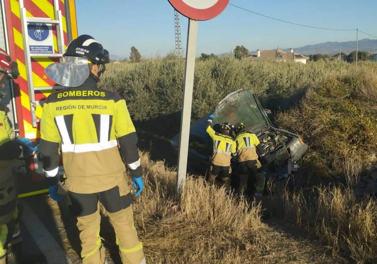 Dos heridos en un accidente de tráfico en Lorca