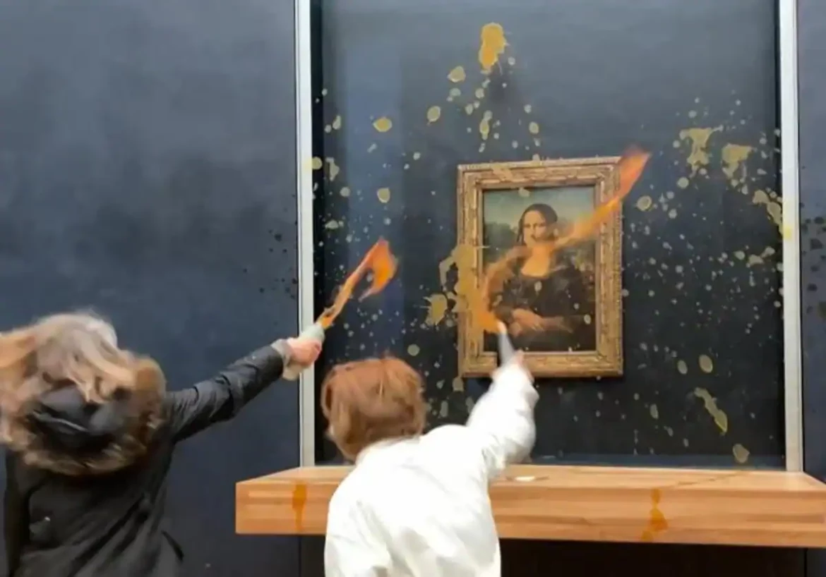 Activistas climáticos arrojan sopa sobre ‘La Gioconda’ en el Louvre