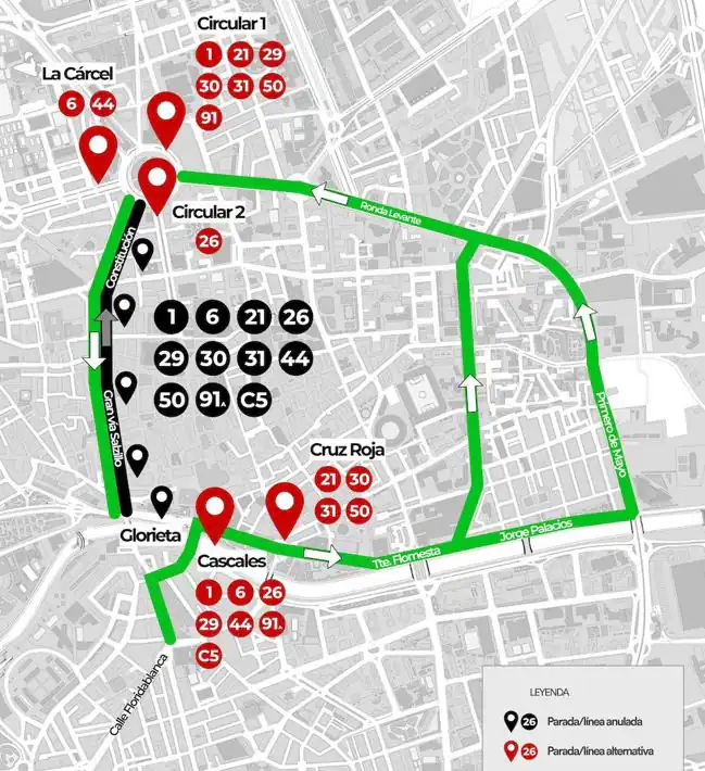 Buses gratis en el Bando y el Entierro de la Sardina y precios cerrados para los taxis