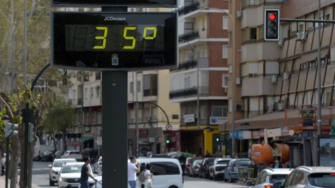 Aemet avisa de temperaturas de casi 35 grados en la Región de Murcia