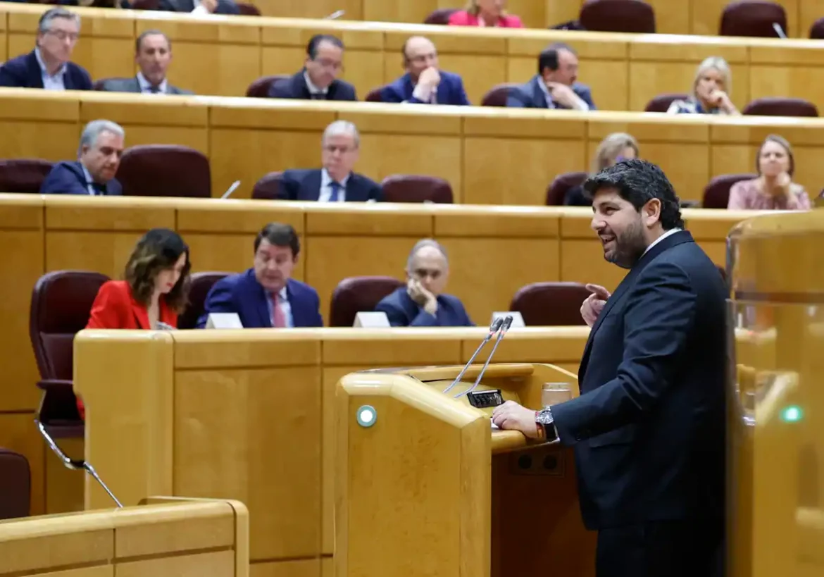 López Miras advierte en el Senado que la amnistía es el inicio de «una hoja de ruta secesionista»