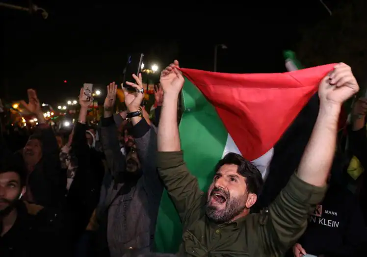 Manifestación en Irán a favor de Palestina.
