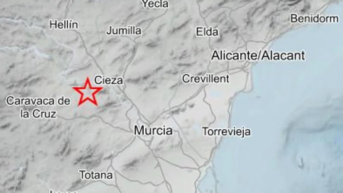 Cieza registra un terremoto durante la madrugada de este lunes