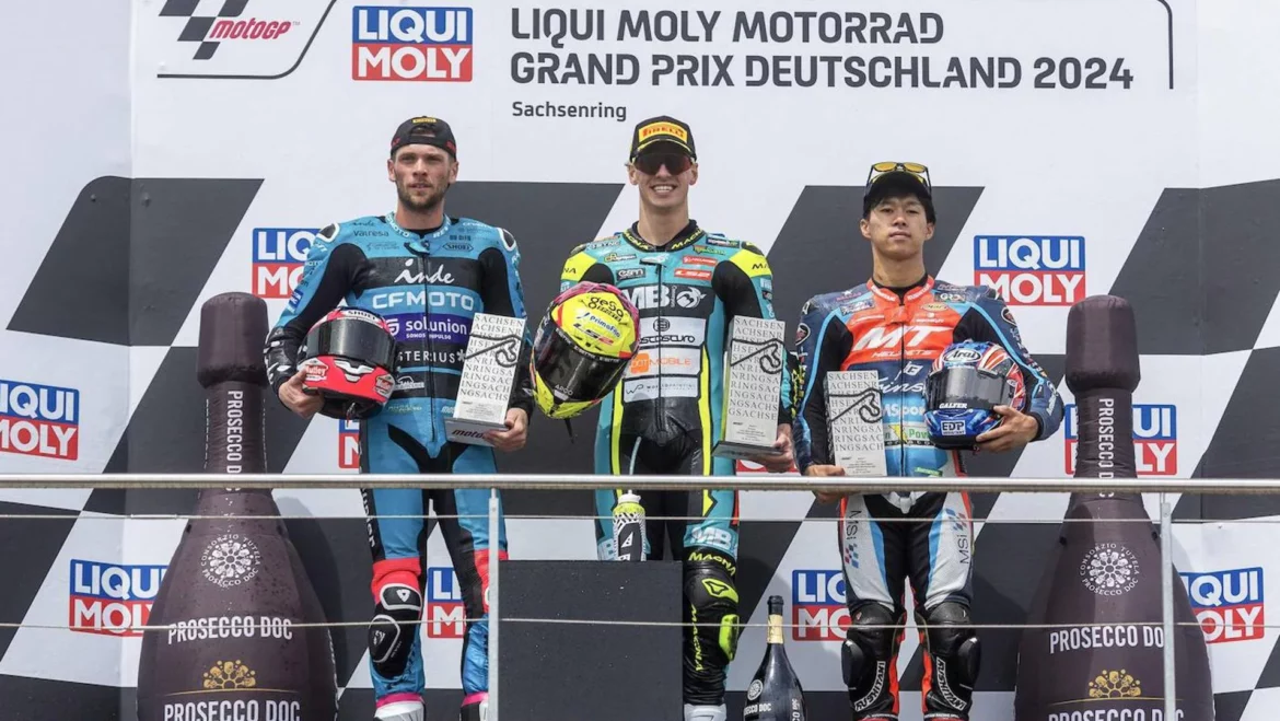 Fermín Aldeguer celebra su santo por todo lo alto con una victoria en el Gran Premio de Alemania