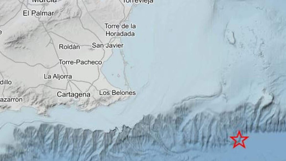 Registrado un terremoto de 2,5 grados frente a la costa de Cabo de Palos