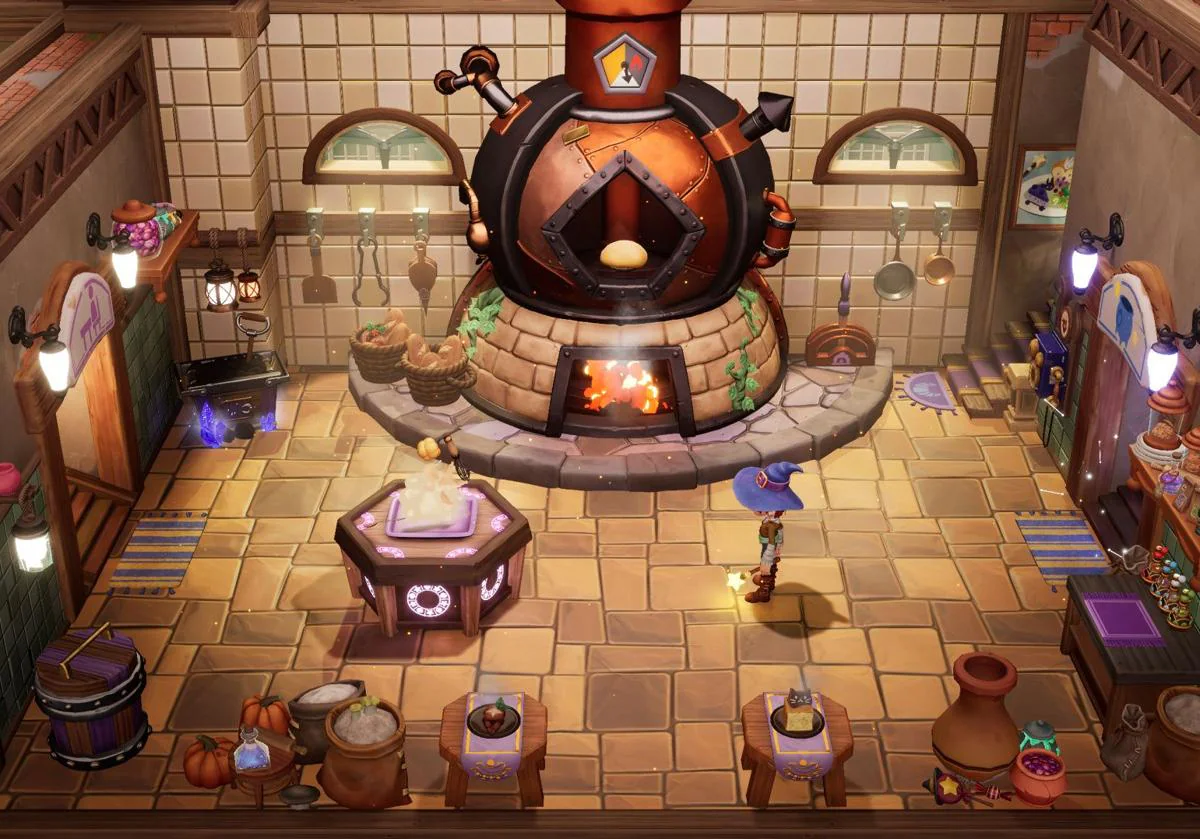 Imagen principal - Capturas de pantalla de 'Magical Bakery' y caja de la edición para Nintendo Switch.