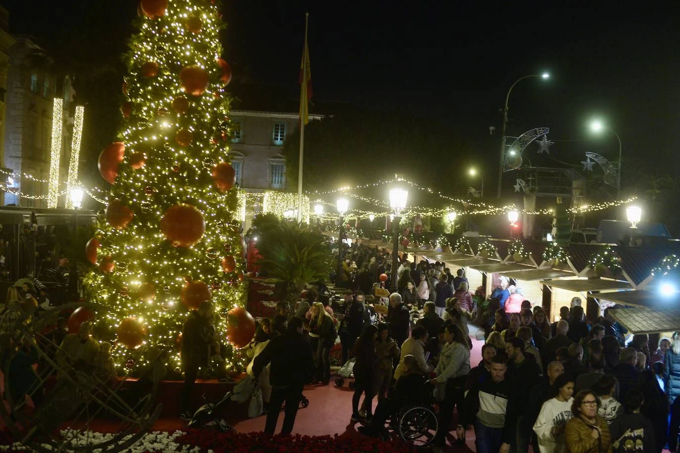 El mercadillo de Navidad de la Glorieta de España, en 2023.