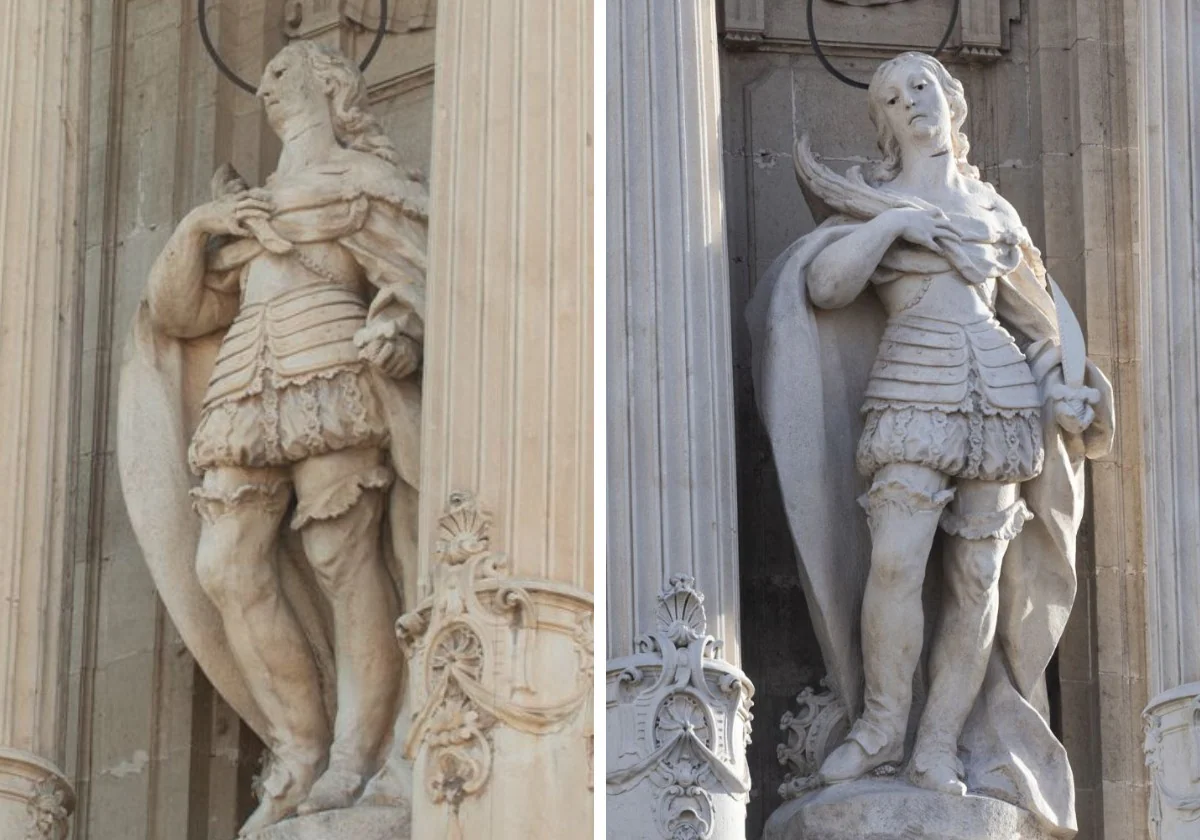 El antes y el después de la Catedral de Murcia, en imágenes