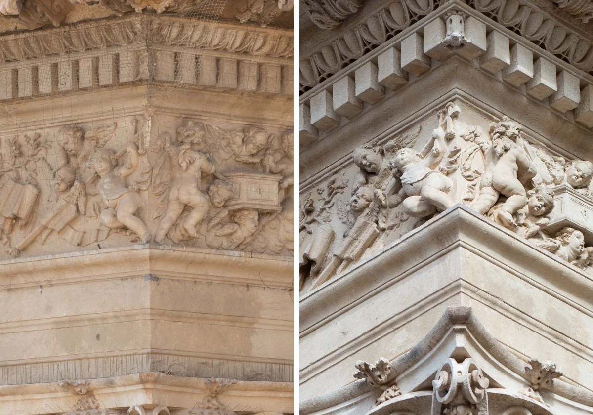 El antes y el después de la Catedral de Murcia, en imágenes