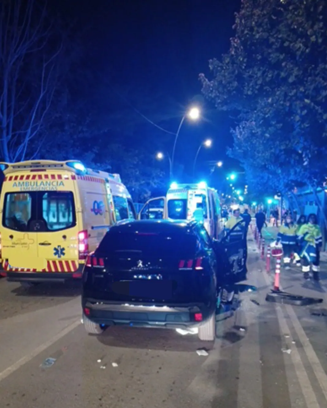 Imagen de uno de los vehículos implicados en el accidente de Lorca.