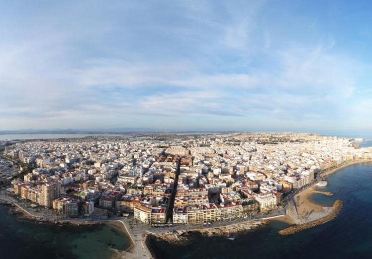 Vista aérea del casco urbano de la ciudad.