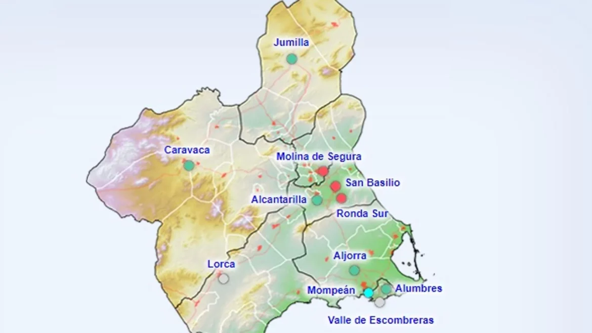 El Año Nuevo empieza con mala calidad del aire en Murcia y Molina