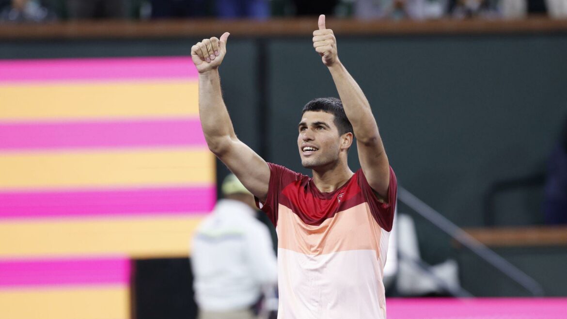 Carlos Alcaraz, rey del viento, ya está en cuartos de final de Indian Wells